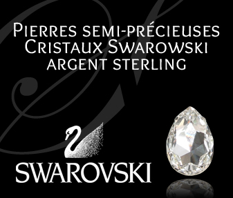 Pierres swarovski argent sterling bijoux pierres semi précieuses
